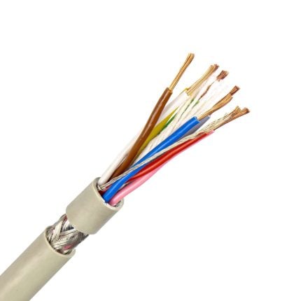 LiYCY twisted pair kabel 4X2X0,14 mm2 grijs (Ring 100 mtr)