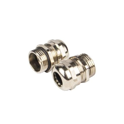 Wartel M20X1,5 mm vernikkeld messing 10-14 mm met NBR O-ring (Zak 25 stuks)