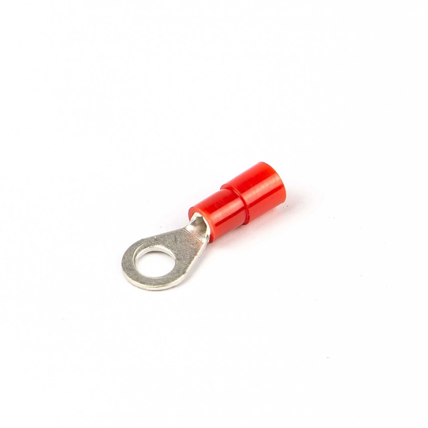 14.07400NZV/C Ringkabelschoen M4 nylon rood zonder extra verstevigingshuls (Zak 100 stuks)