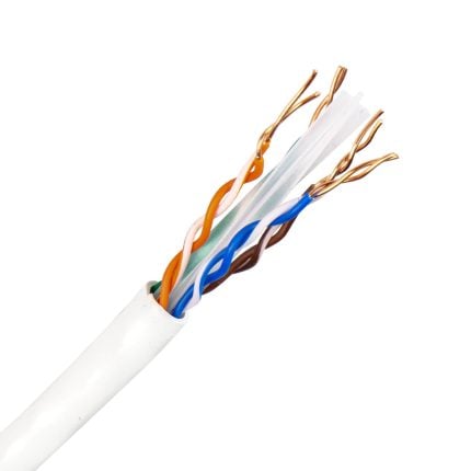 Cat6 U/UTP PVC netwerkkabel massief 4X2X23 AWG wit (Eca) (Haspel 200 mtr)