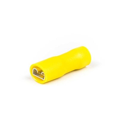Vlakstekerhuls volledig geïsoleerd 4,8X0,5 mm geel (Zak 100 stuks)