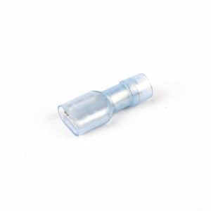 Vlakstekerhuls volledig geïsoleerd nylon 6,3X0,8 mm blauw (Zak 1000 stuks)