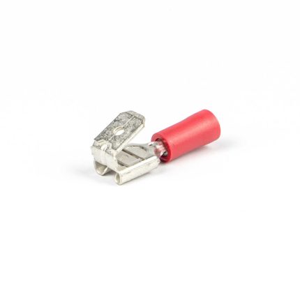 Vlakstekerhuls aftakking 6,3X0,8 mm rood (Zak 1000 stuks)