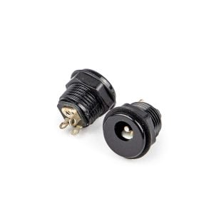 DC chassis soldeer 5,5/2,5 mm zwart (25 stuks)