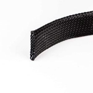 Gevlochten isolatiekous 16-35 mm nominaal 25 mm zwart (Rol 50 mtr)