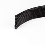 Gevlochten isolatiekous 16-35 mm nominaal 25 mm zwart (Rol 50 mtr)