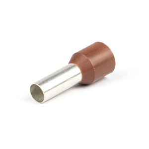 Adereindhuls geïsoleerd 0,14X6 mm bruin (Zakje 500 stuks)