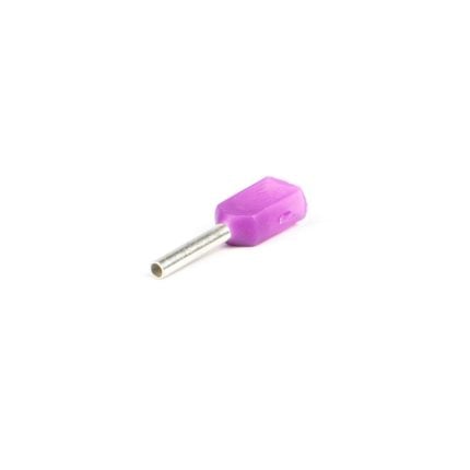 Adereindhuls twin 0,25X8 mm violet (Zakje 500 stuks)