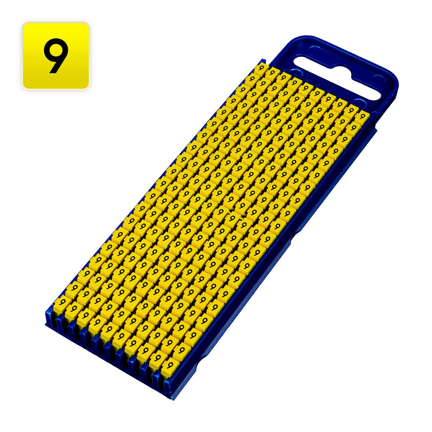 WIC2-9 Kabelmarkering klik HT geel 3 mm 2,8-3,8 mm, opdruk: "9" (200 stuks)