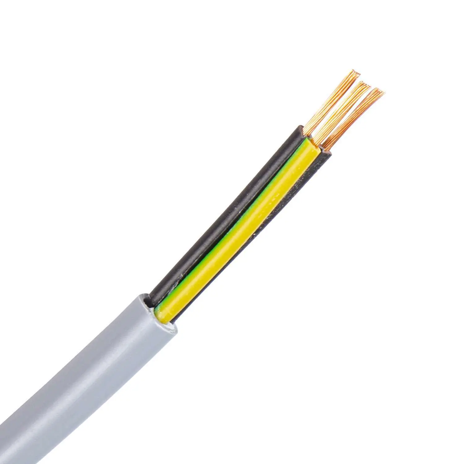 1444.3G15GR/B2CA HSLH-JZ kabel 3G1,5 mm2 grijs (B2ca-s1d1a1) (Ring 100 mtr)
